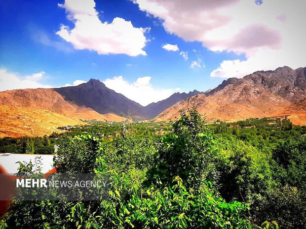 «ده بالا»؛ نگین سبز کویر در دامنه شیرکوه